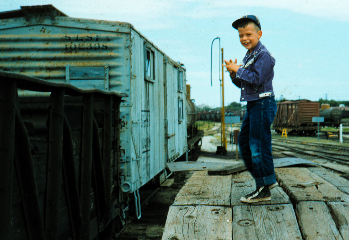 Bill loved trains (about 1957)