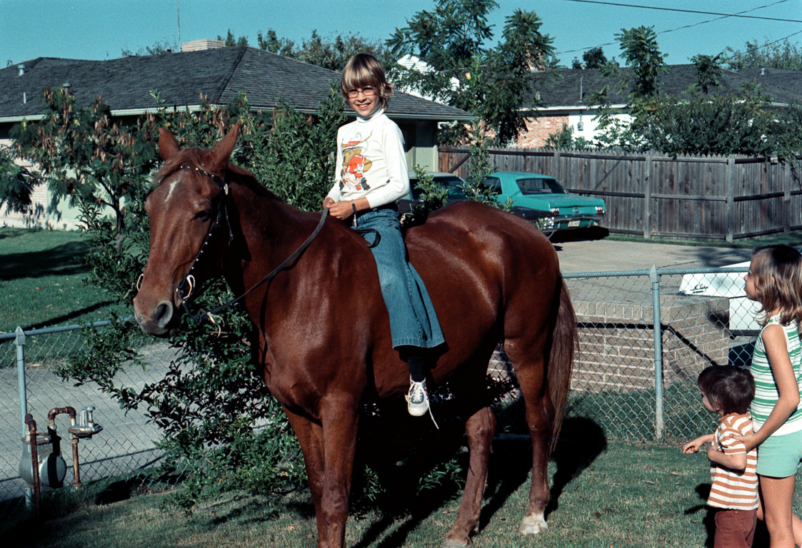 Scherre & her horse, Red