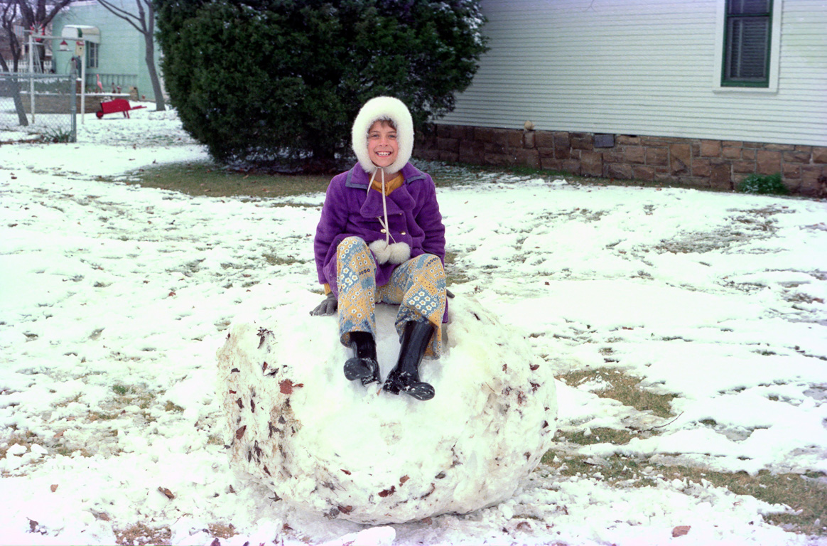 Scherre in the snow in Sapulpa