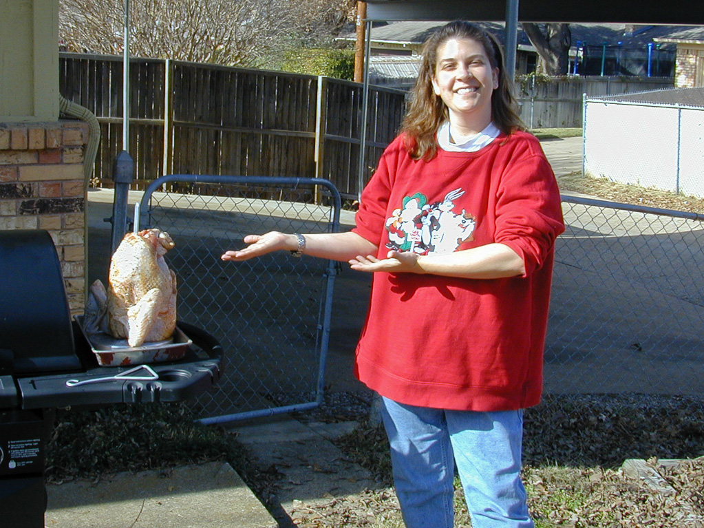 Scherre getting ready to fry a turkey