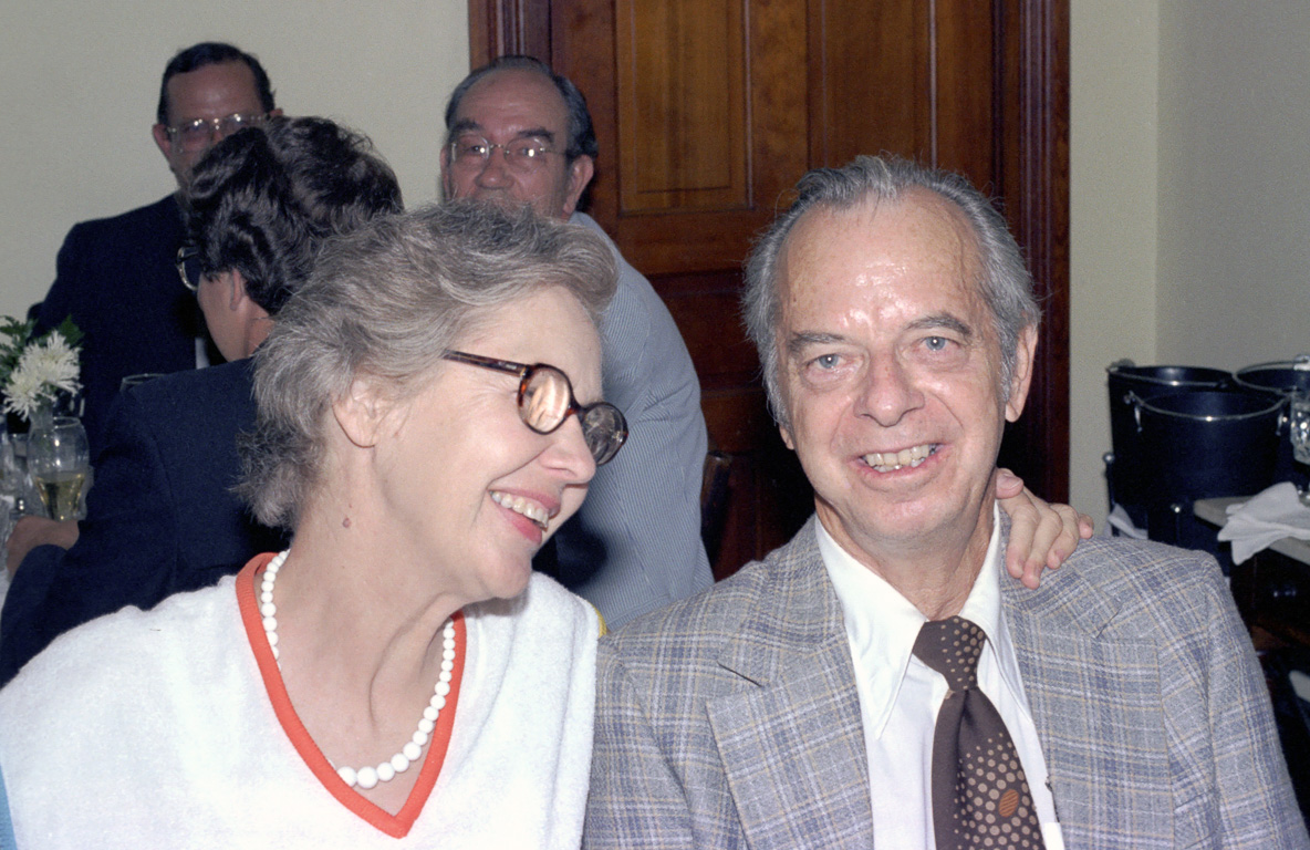 Gertrude & Taffy at our wedding rehearsal dinner (1980)