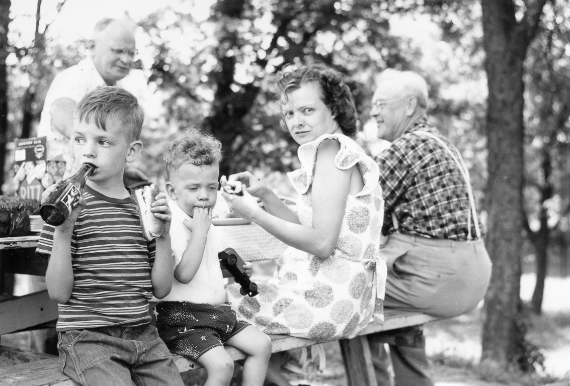 Ed, Bill, Mom, Grandad & Uncle Duke