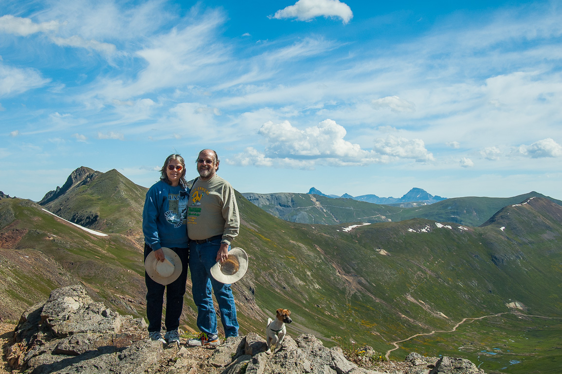 Sarah and Ed (and Otto) on California Pass