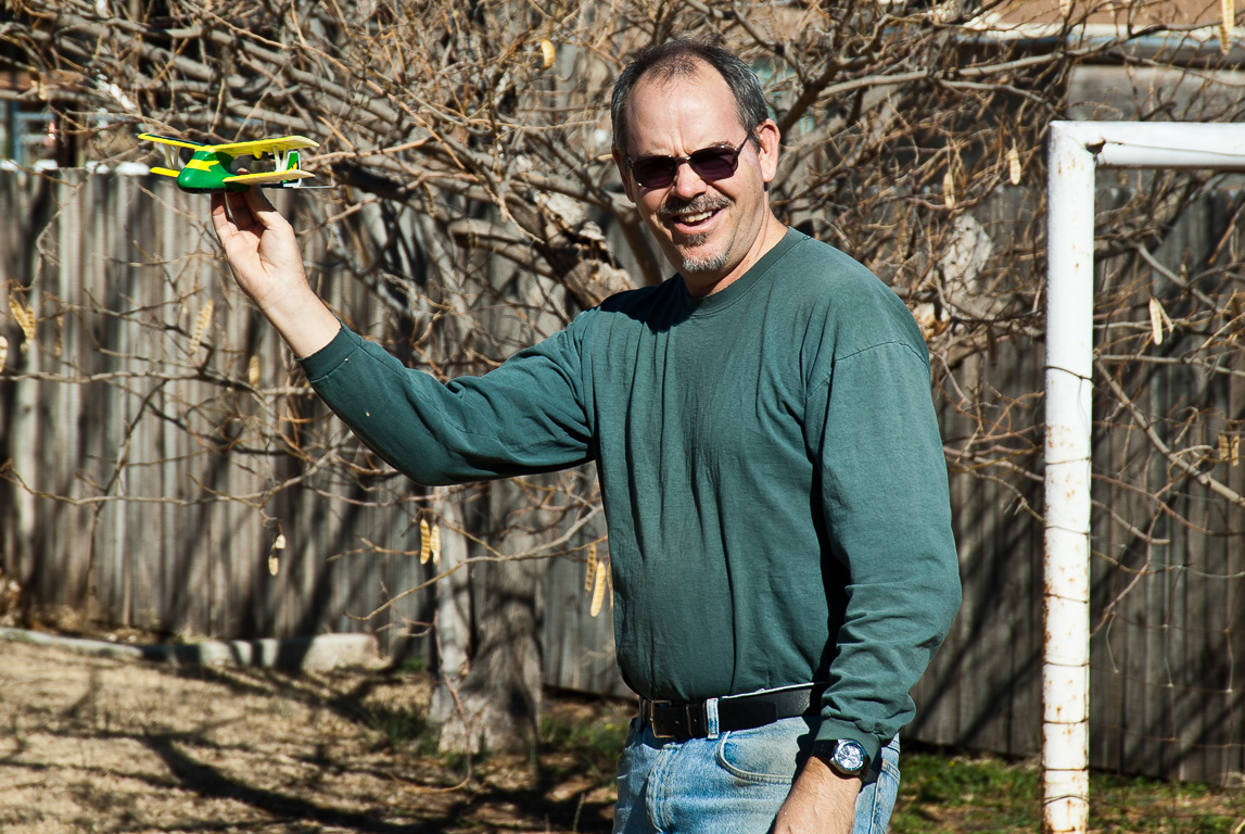 Henry with Sean's RC plane