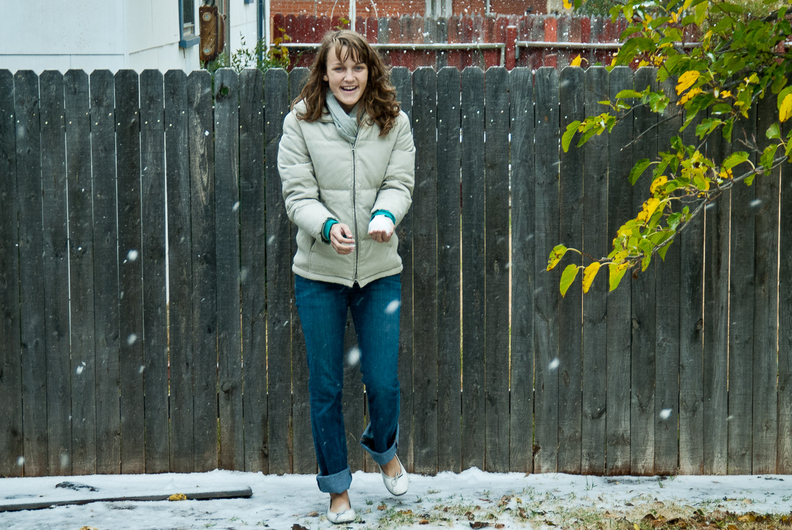 Abby in the snow in Odessa