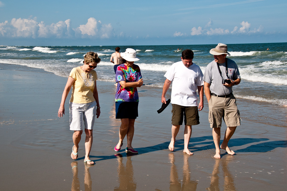 Susan, Sarah, Kent & Henry on the beach