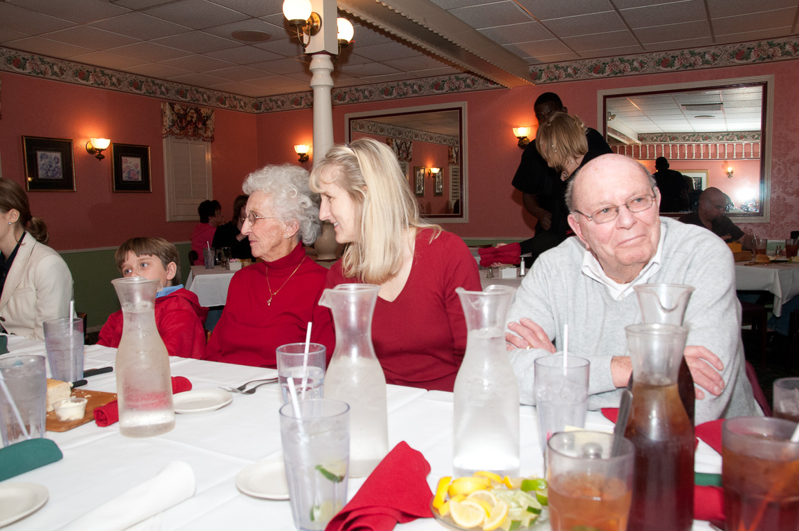 Dinner after Taffy's funeral