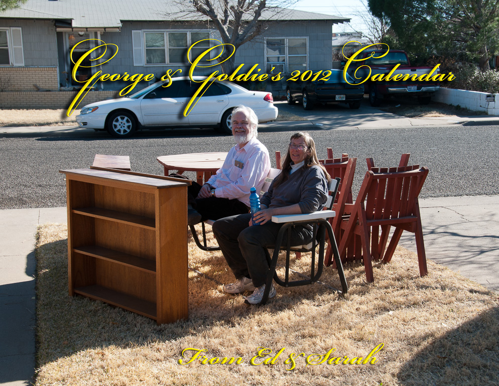 George & Goldie in the 11th Street front yard