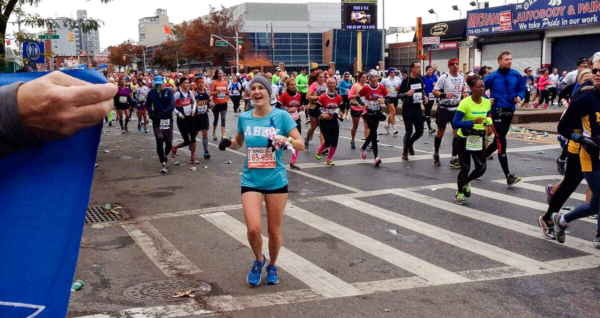 Abby in the New York Marathon