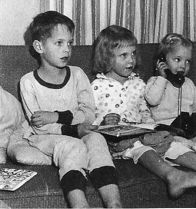 George, Sarah and Caroline, probably about 1953 or 54