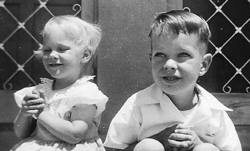 Me and my brother George, June 1952, Hobbs, NM