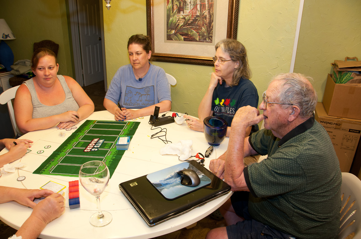 Playing games in the beach house