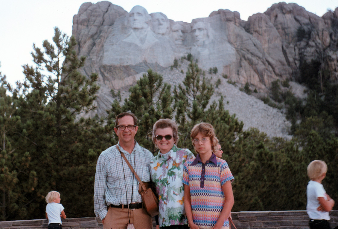 Dad, Mom & Scherre at Mount Rushmore