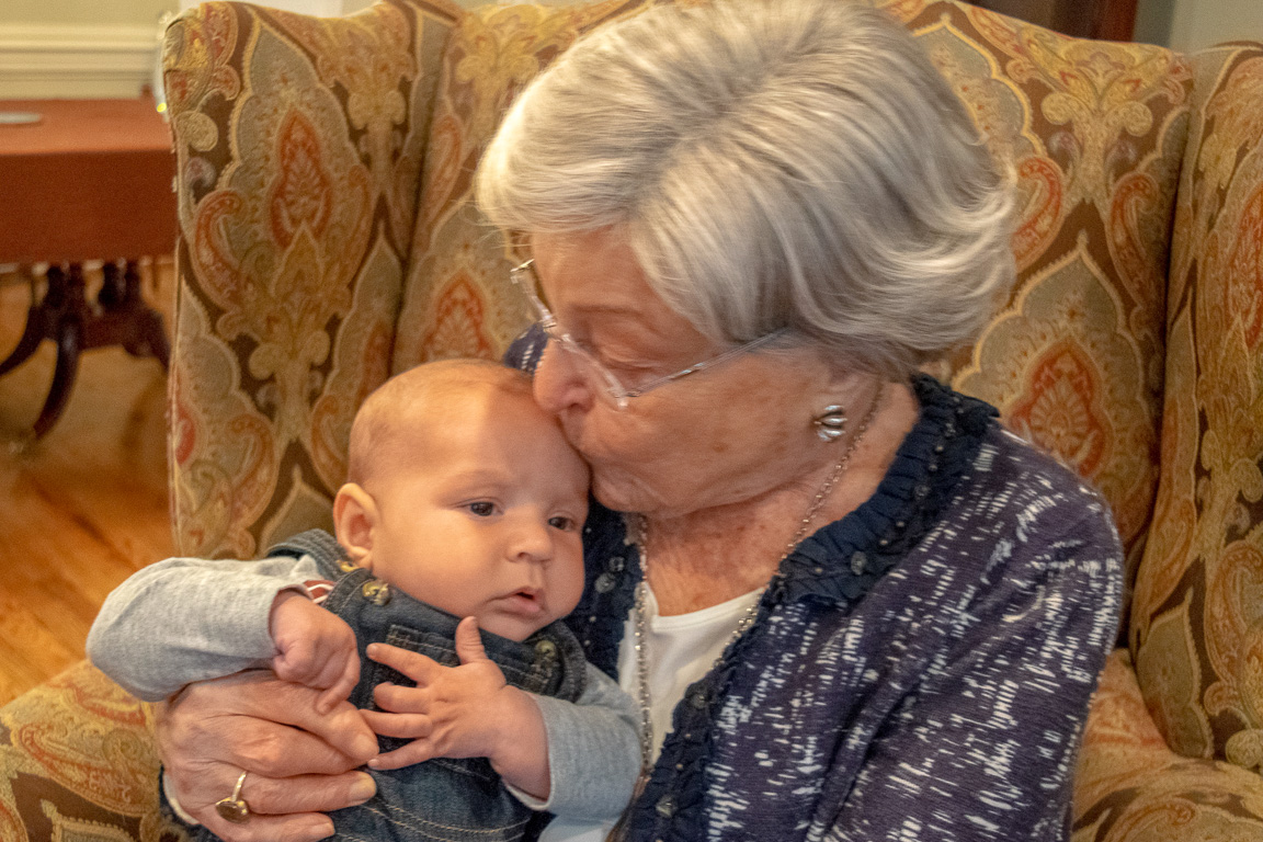 Baby Henry and Michael's grandmother