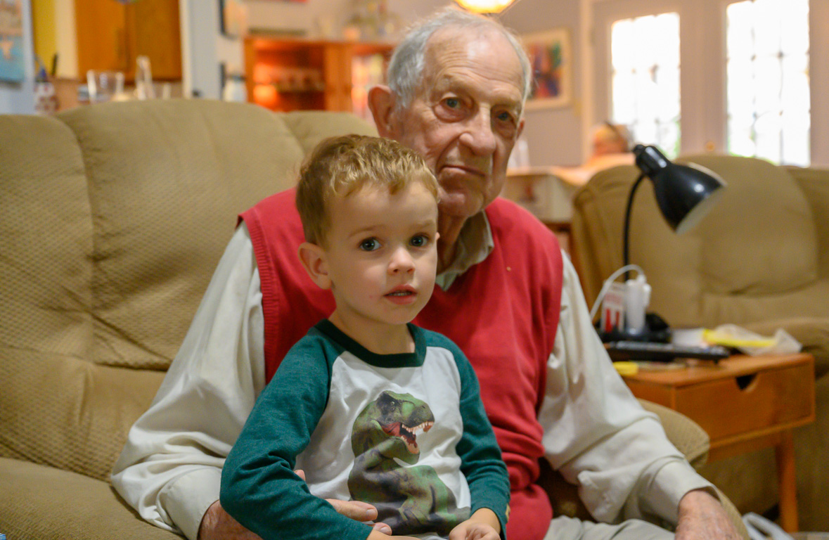 Riley with his great-grandfather