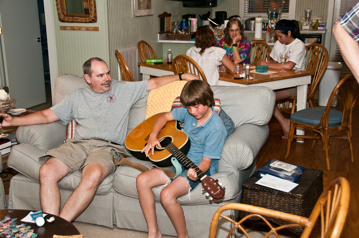 Henry & Sean playing the guitar