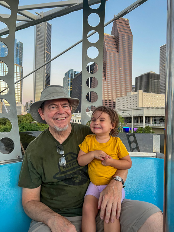 Adair and Grandaddy on Ferris Wheel