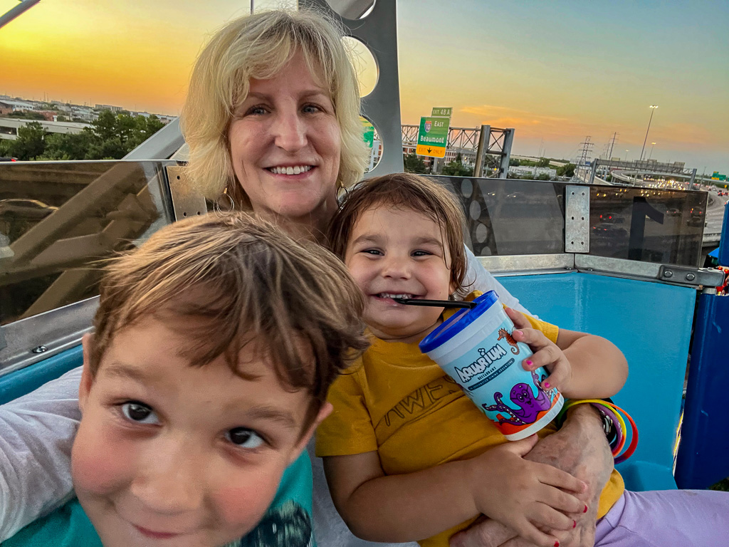 Henry, Sarah, and Adair on Ferris Wheel